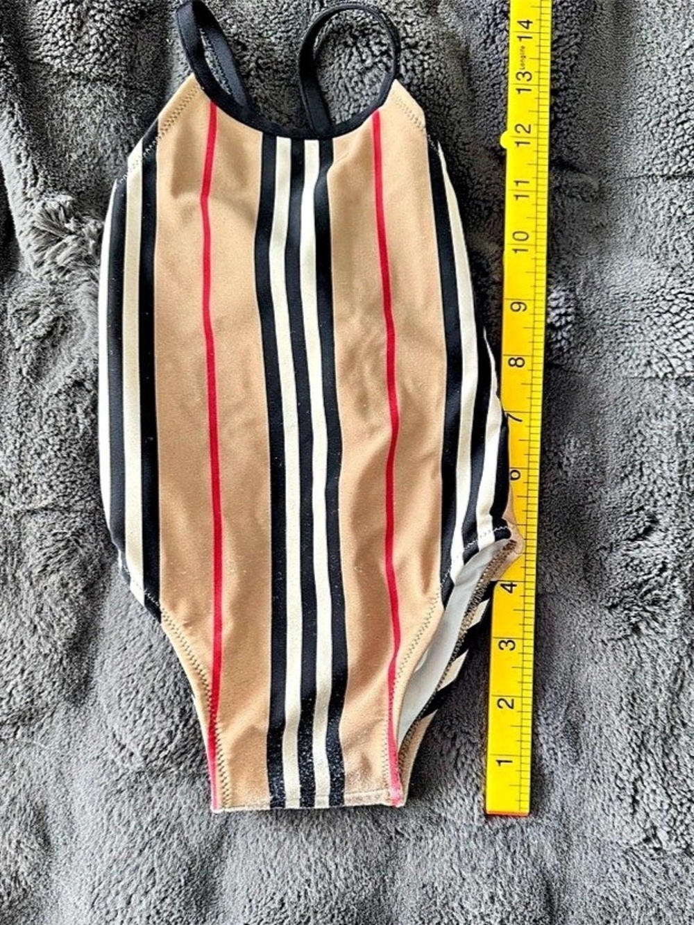Burberry striped baby bathing suit